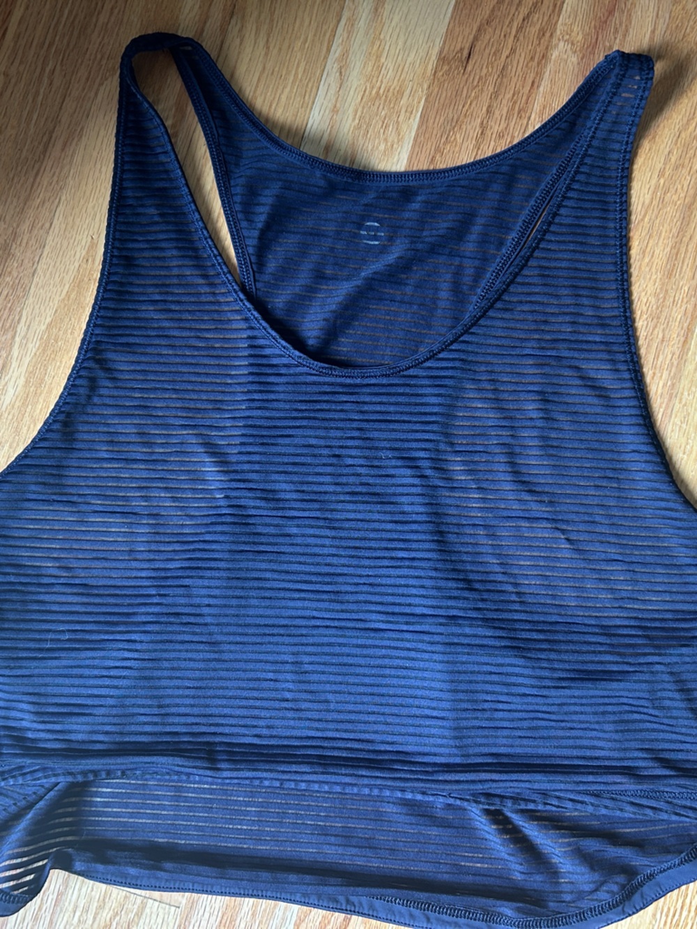 lululemon athletica Black Striped Racerback Tank